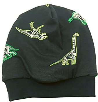 Beanie Mütze Dinosaurier, leuchten im dunkeln, auch gefüttert