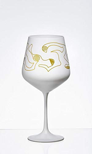 Bohemia Eclectic Rotweingläser Kristallgläser Weinglas 550 ml Weiß Gold 2er Set