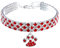 RayMinsino Collier pour Animal de Compagnie avec Diamants - Réglable - Pendentif en Forme de Griffe de cœur élastique - pour Chat et Chien - Petit Collier pour Animal Domestique