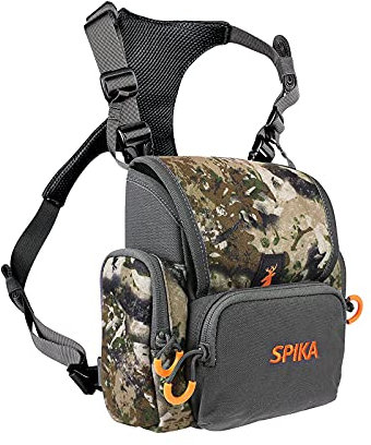 SPIKA Fernglas-Brusttasche, Bino-Tasche mit Entfernungsmesser, wasserdichte Tasche für die Jagd, Camouflage, S, Jagd