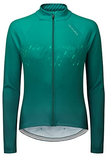 Altura Damen Airstream Langarm Thermo Reflective Radtrikot - Dunkelgrün - 38