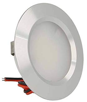 LEDLUX Mini Foco Led Redondo Empotrable 3W AC/DC 12V DC 24V Agujero 50mm Diámetro 68mm [Clase de eficiencia energética A] (Aluminio satinado, 6000K)