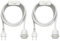ledscom.de 2 Stück Textilkabel LEKA, Stecker, Schalter, weiß, 3 m, Lampen-Fassung, 1x E27 max. 60W