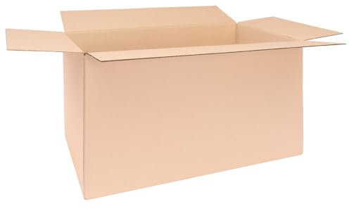 verpacking Faltkartons 650 x 350 x 370 mm Braun (Außenmaß 660 x 360 x 390 mm) KK 129 1-wellig Versandkarton für mittelgroße Waren DHL M Paket DPD L GLS L Kartons (10 Stück)