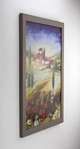 Puzzello Puzzlerahmen Bilderrahmen Posterrahmen 60x90 cm Hell Grau Hellgrau 90x60 cm mit klarem Kunstglas