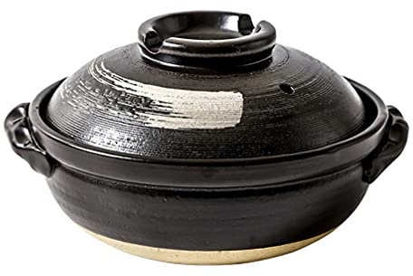 Ceramic Stew Pot with Lid - 900Ml Nonstick Clay Cooking Pot for Soups, Stews, Rice, and Bibimbap - Assorted Color