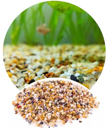 Aquarium Gravel Substrate for Fish Tanks Natural Stones Perfect for Plant Growth 3-5mm (25kg, Amber)
