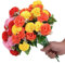 Künstliche Nelken, 48 Blütenköpfe, Strauß aus UV-beständig, kein Verblassen, für Zuhause, Party und Hochzeit, Dekoration, Blumenarrangements (mehrfarbig)