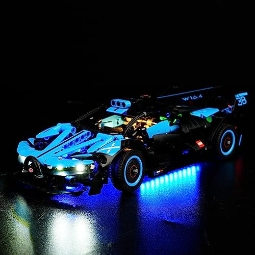 cooldac LED-Beleuchtungsset für Lego-42162 Bugatti Bolide Agile Blau, Beleuchtungsset kompatibel mit Lego Bugatti Bolide Agile Blau Bausteinmodell (nur Beleuchtung, kein Lego-Set)