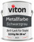 Viton Metallfarbe in Schwarzgrau - 3,5 Kg Metall-Schutzlack Seidenmatt - Dauerhafter Schutz & Beständigkeit - 3in1 Grundierung & Deckfarbe - Metalllack direkt auf Rost - KE31 - RAL 7021 Schwarzgrau