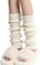 VUCDXOP Leg Warmers,Leg Warmers Ladies Girls Winter Boot Cuffs Warm Knee Warmers Knit Leg Warmers Women Ankle Leg Warmer Socks,80s 90s Crochet Legwarmers for Ballet Dance Yoga Ice Skating (55cm)
