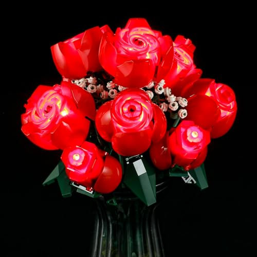 YEABRICKS Luce a LED per Lego 10328 Icons Bouquet di Rose Modello Building Blocks (set di lego non incluso)