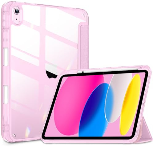 VIKESI Funda para iPad A16 de 11 pulgadas 2025 y iPad de 10ª generación de 11.9 pulgadas lanzada en 2022, parte trasera dura delgada mate, marco de TPU suave, soporte para lápices y funda de apagado y