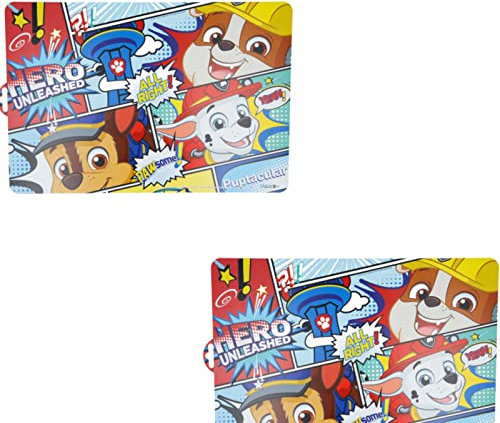 NEU 2 Stück kompatibel zu Paw Patrol Tischunterlage Platzdeckchen Malunterlage Knetunterlage Eßunterlage (Mehrfarbig Set Nr.11)