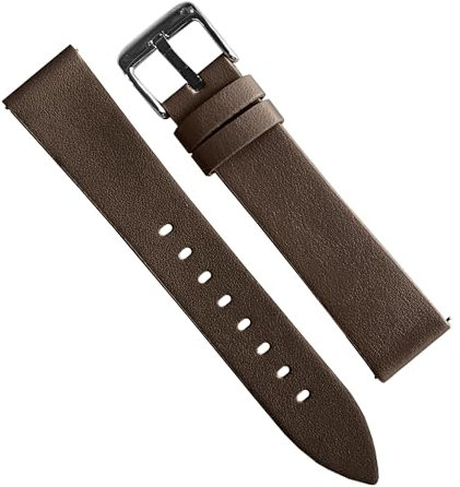 Alpine Uhrenarmband aus veganem Kunstleder, braunes lederfreies Uhrenarmband – Schnellverschluss-Ersatz-Uhrenarmband – umweltfreundliche Armbänder für Damen und Herren – kompatibel mit normalen und