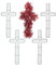 NBEADS 6 Stk. Kreuz Kranz Rahmen, Eisen Draht Floral Frame 41.6cm Garten Draht Kranz Formen Haustür Kranz Kreuz für Religion Hochzeit Kirche DIY Craft Projekt, Schwarz und Grün