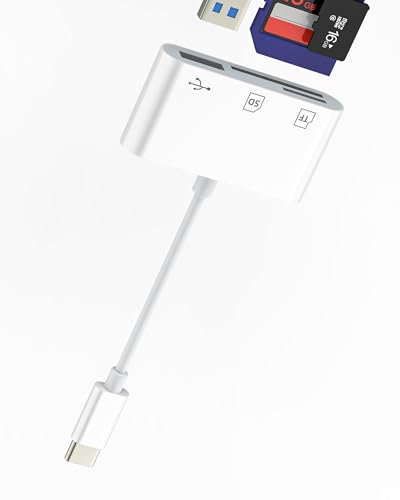 Adattatore USB C A USB(3in1)lettore Schede SD Micro SD Per Apple IPhone 15 OTG 3.0 Cavo MacBook Mac Per iPad TF Card Reader Memoria Chiavetta Accessori Lector Carte Memory Macchina Fotografica Scheda