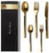 FORK YOU Besteck Set Gold Matt 30 teilig, rostfreier Edelstahl, Tafelbesteck für 6 Personen, spülmaschinenfest