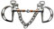 Pferdegebiss Trense Gebiss Pferdeknebel Gebiss mit Kinnhaken Kette für Reitpferde Maultiere, 12.7 cm