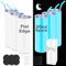 FASTSUB 6 Pack Sublimation Tumblers 20 oz Blank Bulk Luminous Cups Glow in the Dark Straight Stainless Steel Double Wall Vacuum Insulated with Lids and Straws for Tumbler Heat Press White Turn Blue