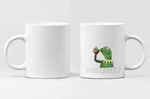 PRINT GENIE Who Cares Kermit Fun Mug White