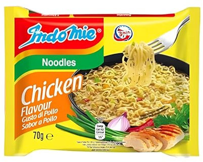 Indomie Mi Goreng Chicken Flavour Noodles 70g Pack of 10 Authentic Indonesian Instant Noodles - Stir-Fry