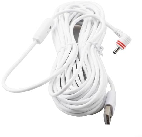 Robust Power Cable and Adapter Set for Ring Cameras Suitable for Indoor and Outdoor Use, 7 6m/10m Reach (10.4 m)