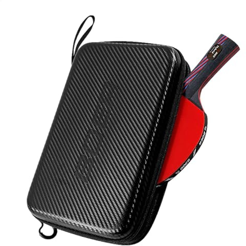 Paddles Case Waterproof Hard Shell Table Tennis Racket Storage Bag for 2 Paddles & Multiple Balls, Portable Table Tennis Bat Case for Table Tennis Lovers