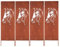 Kapaga Brise-vue en métal, 4 x 160 x 50 cm, aspect rouille noble, brise-vue, brise-vue, décoration de jardin, clôture, rouille, cheval