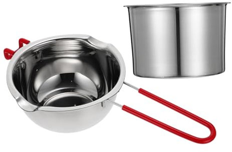 ibasenice 1 Ensemble Fondue au Chocolat Pot Acier Petit creuset de Chocolat creuset en INOX