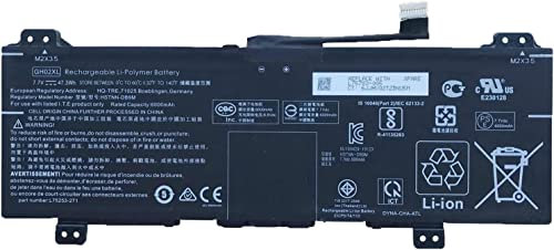GH02XL HSTNN-DB9M L75253-271 L75783-005 GHO2XL Batterie de rechange pour ordinateur portable HP Chromebook 11A G8 11 G8 14 G6 Chromebook X360 11 G3 NA0010DS NA0010CA Series (7,7 V 47,3 Wh) )