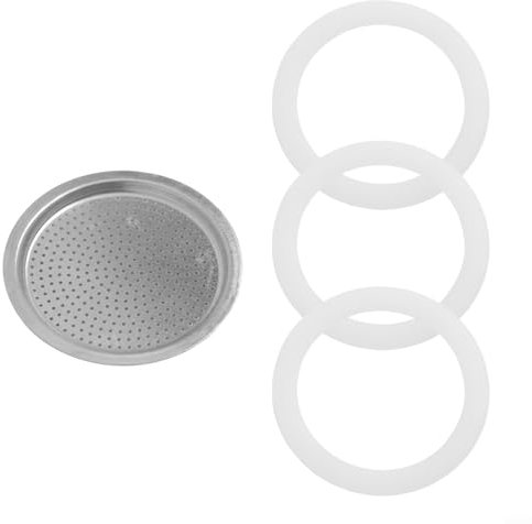 Joints en silicone et filtre en aluminium pour cafetière à moka (9 tasses)