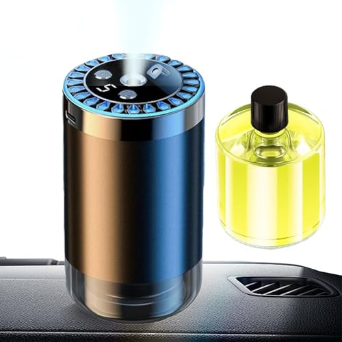 Aroma Oil - Diffuser with Oils - Oil Diffusers Car Air Freshener - Star Projection, Intelligent Humidifier with 50 ml Aromatherapy Oil, 7 LED Colour