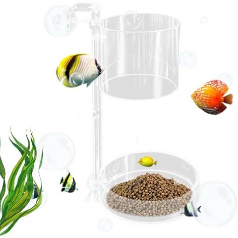 Garnelenfutterschale – Flach, schwimmend, Futterspender | Aquarium Fish Food Continer für Espe-Tanks, Büro, Arbeitsplatz, Wohnzimmer, Spas