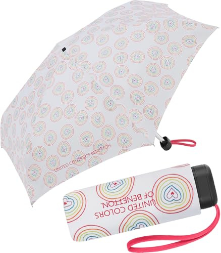 Benetton Taschenschirm Ultra Mini Flat Love Core - White