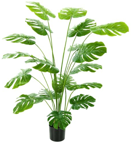 HOMCOM Planta Monstera Deliciosa Artificial 150cm Verde