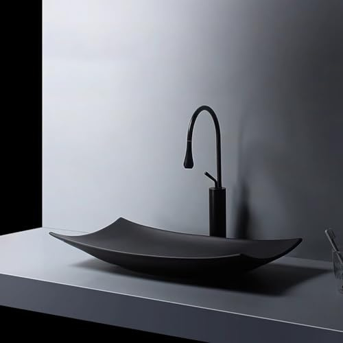 Lavandino grande con scarico per bagno moderno sopra il bancone installazione