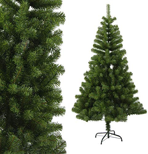 Trade-Shop Künstlicher Weihnachtsbaum Tannenbaum Christbaum Tanne, Plastik, Grün, 180 cm, 930 Spitzen, PVC mit Metall-Standfuß