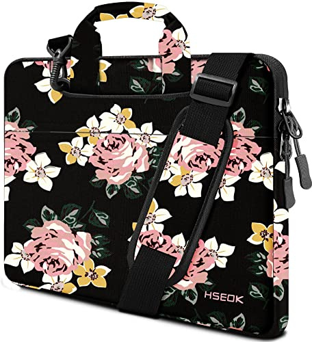 HSEOK 13 14 15 16 17 Zoll Laptoptasche HülleLaptop-Umhängetaschen, Wasserabweisend Aktentasche mit Verstellbarer Schultergurt