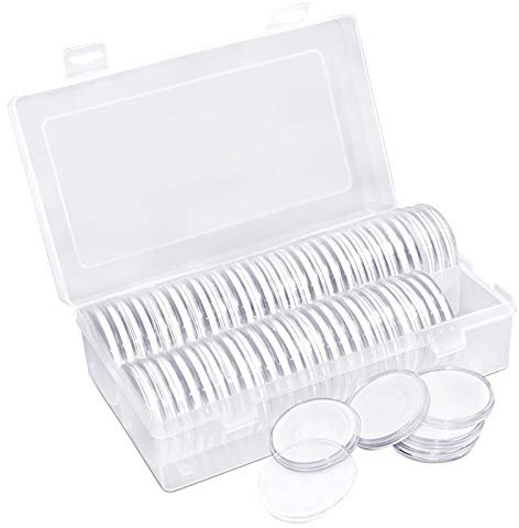 SourceTon Lot de 60 capsules pour pièces de monnaie (46 mm) avec joint en mousse