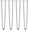 Zelsius 4er Set Hairpin Legs 71cm I Tischbeine I Haarnadelbeine I Hairpins für Do-It-Yourself Esstisch und Arbeitstisch (Grau)