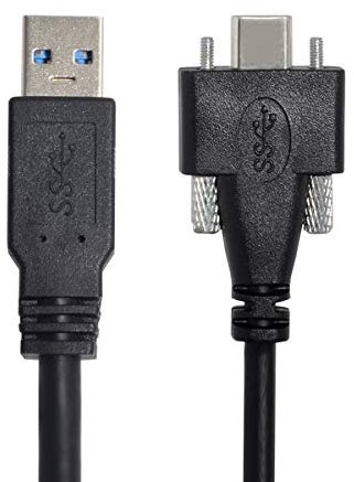 Xiwai 5 metros USB 3.1 tipo C doble tornillos de bloqueo a estándar USB 3.0 cable de datos tipo de montaje para grabadora de cámara