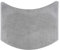 fluffy® Badteppich für Rundduschen aus Chenille mit Rutschfester Unterseite (Kleiner Bogen | Duschradius 55 cm, Grau)