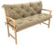 Chilly Pilley Cojín De Banco Relax con Respaldo para Palet, Columpio De Jardín Acolchado, Asiento Columpio De Hollywood (140x50x50, Cappuccino)