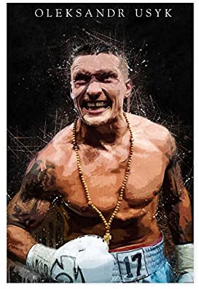 YINGXI Oleksandr Usyk Poster Boxwand 5 Leinwand Wandkunst Dekor Druck Bild Gemälde für Wohnzimmer Schlafzimmer Dekoration ungerahmt: 30 × 45 cm