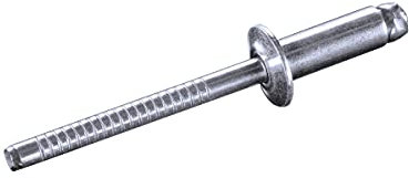 GOEBEL® - 1000 x Flachkopf Nieten mit gerilltem Nietdorn Edelstahl A2 (V2A) (Ø x L) 4,0 x 6,0 mm - ISO15983 - Flachkopf Blindniete mit gerilltem Nietdorn - Popniete - STANDARD