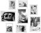 CABBEL Collage 8er Set Bilderrahmen Vorteilspackung - 3x 10x15 | 2x 13x18 | 3x 21x30 (DIN A4) Modern MDF Holzrahmen mit bruchsicherem Acrylglas Weiß