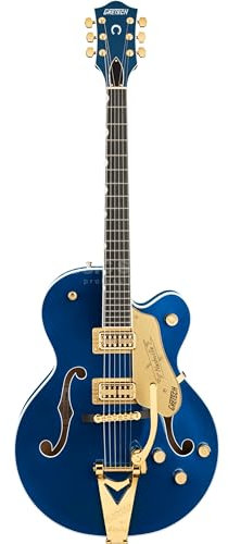 Gretsch G6120TG Players Edition Nashville Hollow Body Bigsby Azure Metallic - Halbakustik Custom Gitarre