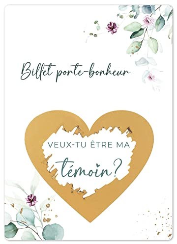 Joli Coon Rubbelkarte mit Aufschrift Veux-tu être ma Zeuge