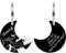 HooAMI Hundemarke mit Gravur,Mondform Hundemarke Personalisiert Dog Tag mit Gravur Namensschilder Adressanhänger Hund für Hunde und Katzen